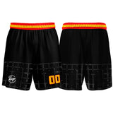 Custom Black Red Orange Basketball Jersey Uniform Suit Printed Your Logo Name Number
