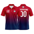 Custom Red Navy Football Polo Shirts Add Your Unique Logo/Name/Number enthsush