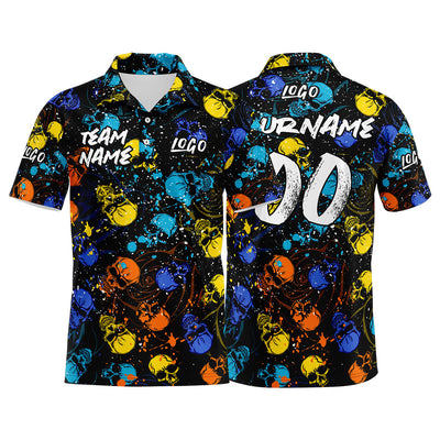 Custom Football Polo Shirts  Add Your Unique Logo/Name/Number Blue&Yellow enthsush