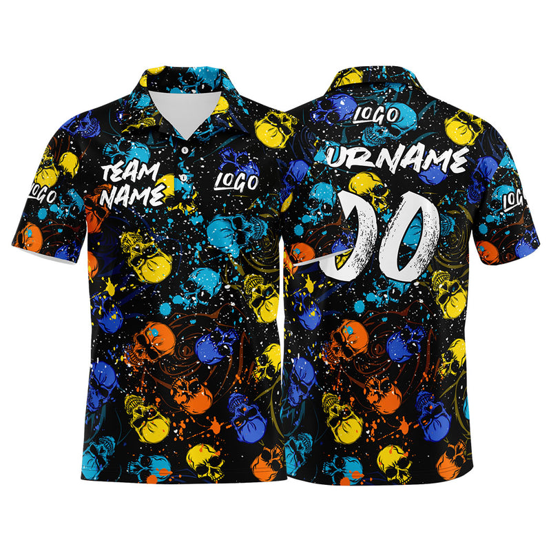 Custom Football Polo Shirts  Add Your Unique Logo/Name/Number Blue&Yellow