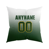 Custom Football Throw Pillow for Men Women Boy Gift Printed Your Personalized Name Number Green&Yellow&White