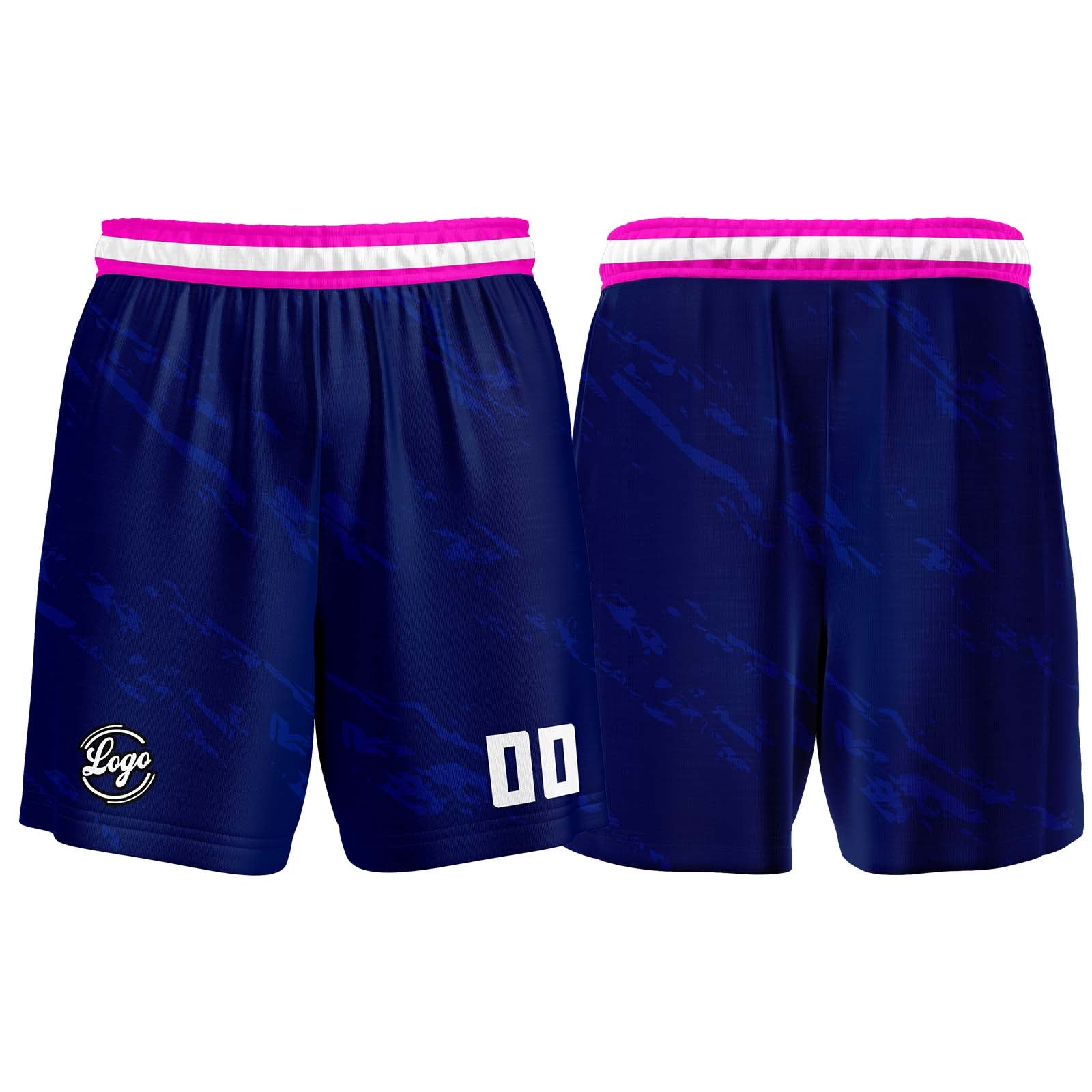 Custom Navy Pink Basketball Jersey Uniform Suit Printed Your Logo Name Number enthsush