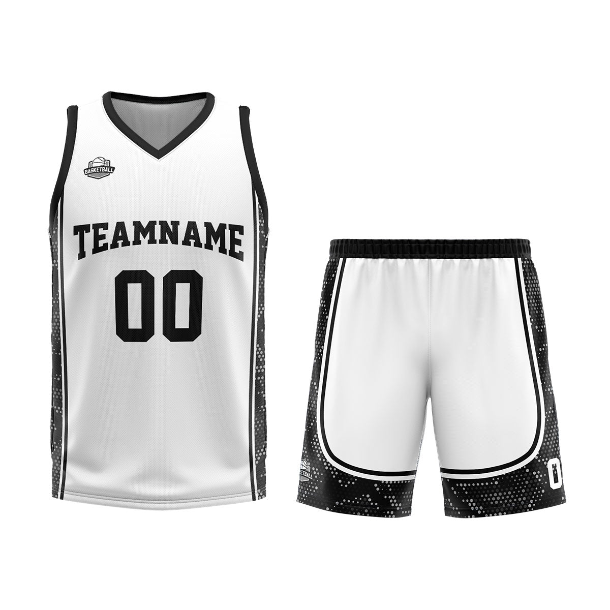 Custom White Black Basketball Jersey Uniform Suit Printed Your Logo Name Number enthsush