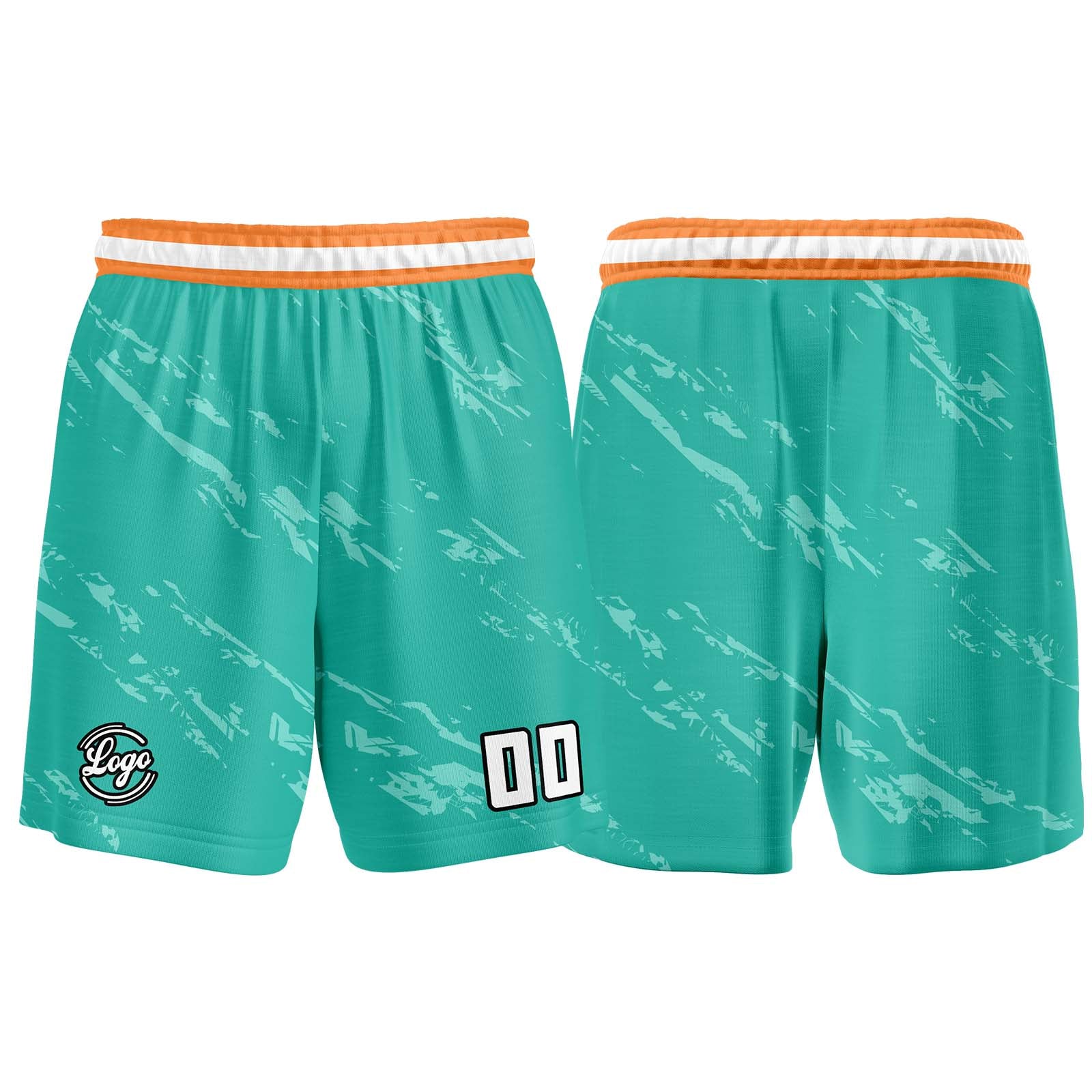 Custom Teal Orange Basketball Jersey Uniform Suit Printed Your Logo Name Number enthsush