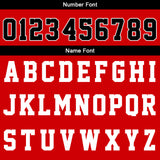 Custom Red Black Reversible Basketball Suit for Adults and Kids Personalized Jersey