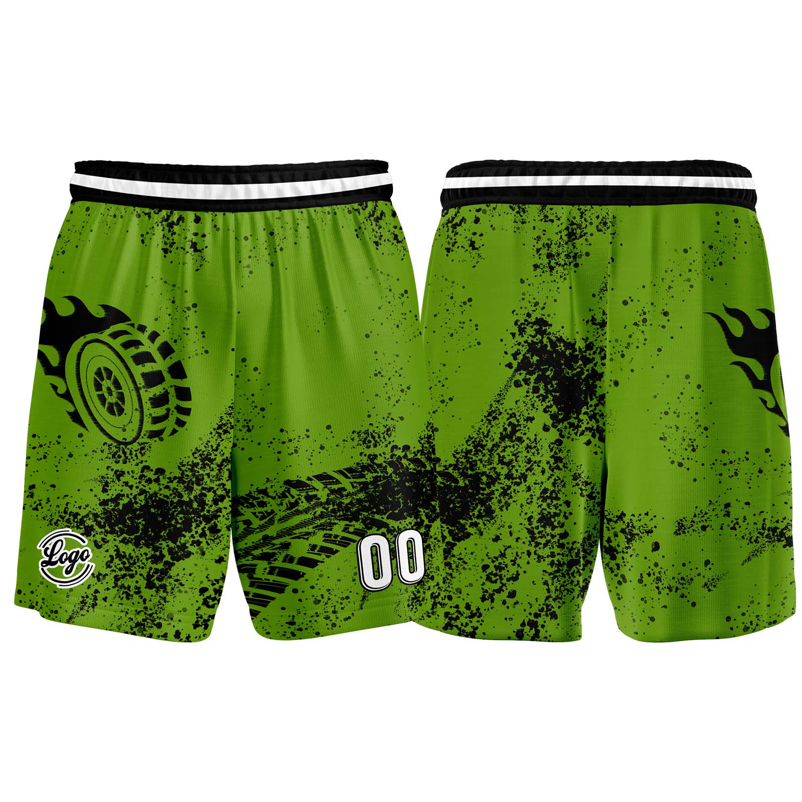 Custom Green Black Basketball Jersey Uniform Suit Printed Your Logo Name Number enthsush