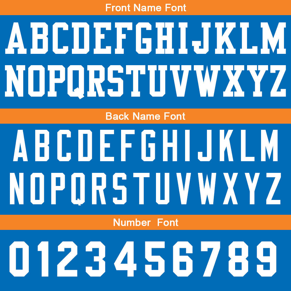 Custom Basketball Jersey Personalized Stitched Team Name Number Logo Royal&Orange enthsush