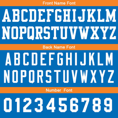 Custom Basketball Jersey Personalized Stitched Team Name Number Logo Royal&Orange enthsush