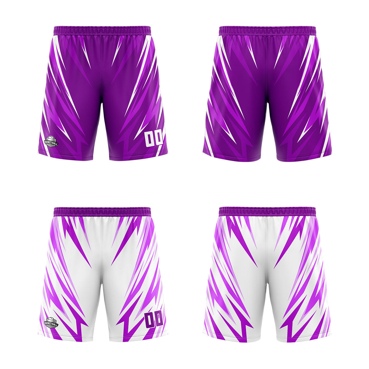 Custom Purple Reversible Basketball Suit for Adults and Kids Personalized Jersey enthsush