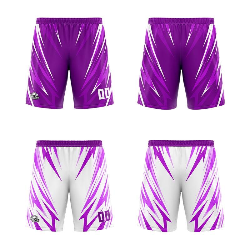 Custom Purple Reversible Basketball Suit for Adults and Kids Personalized Jersey
