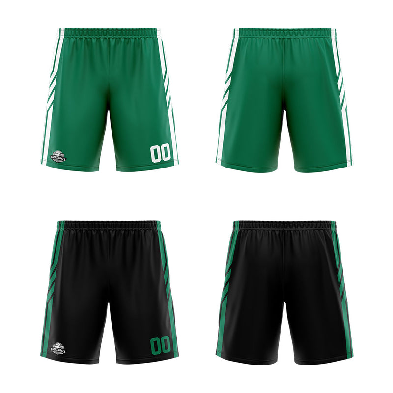 Custom Reversible Basketball Suit for Adults and Kids Personalized Jersey Green-Black