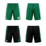 Custom Reversible Basketball Suit for Adults and Kids Personalized Jersey Green-Black