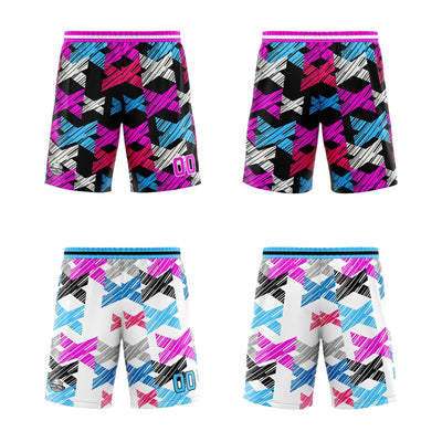 Custom Pink Blue Reversible Basketball Suit for Adults and Kids Personalized Jersey enthsush