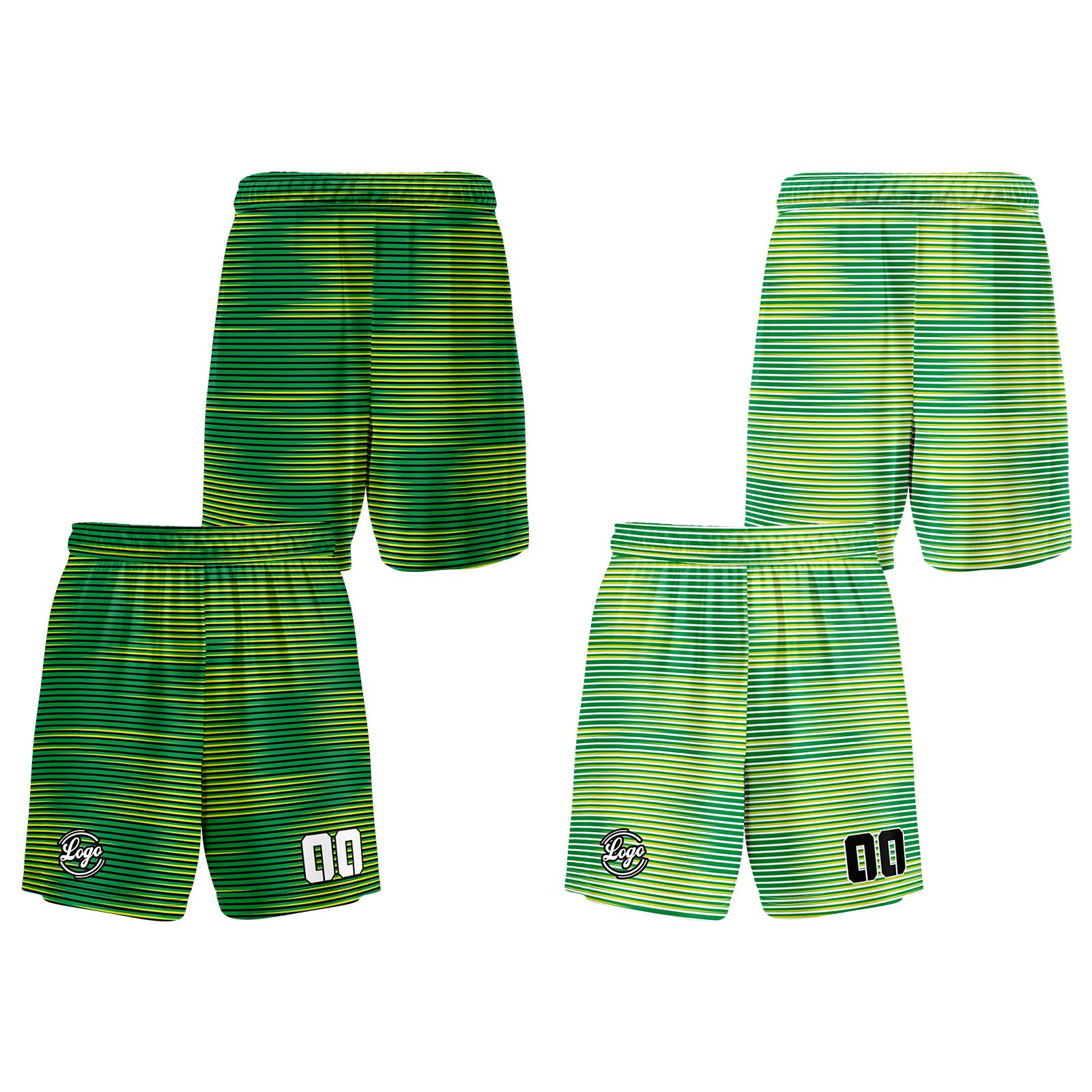 Custom Green Reversible Basketball Suit for Adults and Kids Personalized Jersey enthsush