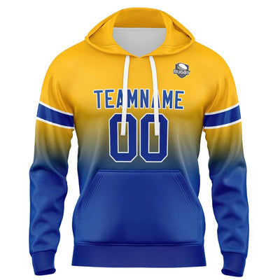 Custom Gradient Hoodie For Man Woman Girl Boy Print Your Logo Name Number Yellow&Blue enthsush