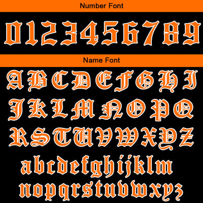 Custom Orange Black  Sweatshirt Hoodie For Men Women Girl Boy Print Your Logo Name Number enthsush