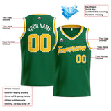 Custom Stitched Basketball Jersey for Men, Women  And Kids Green-Yellow