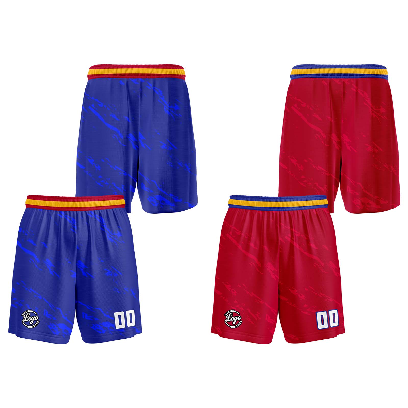 Custom Royal Red Reversible Basketball Suit for Adults and Kids Personalized Jersey enthsush