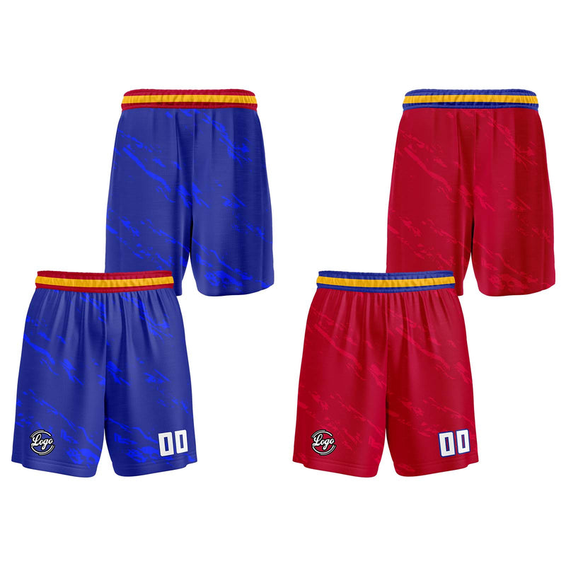 Custom Royal Red Reversible Basketball Suit for Adults and Kids Personalized Jersey