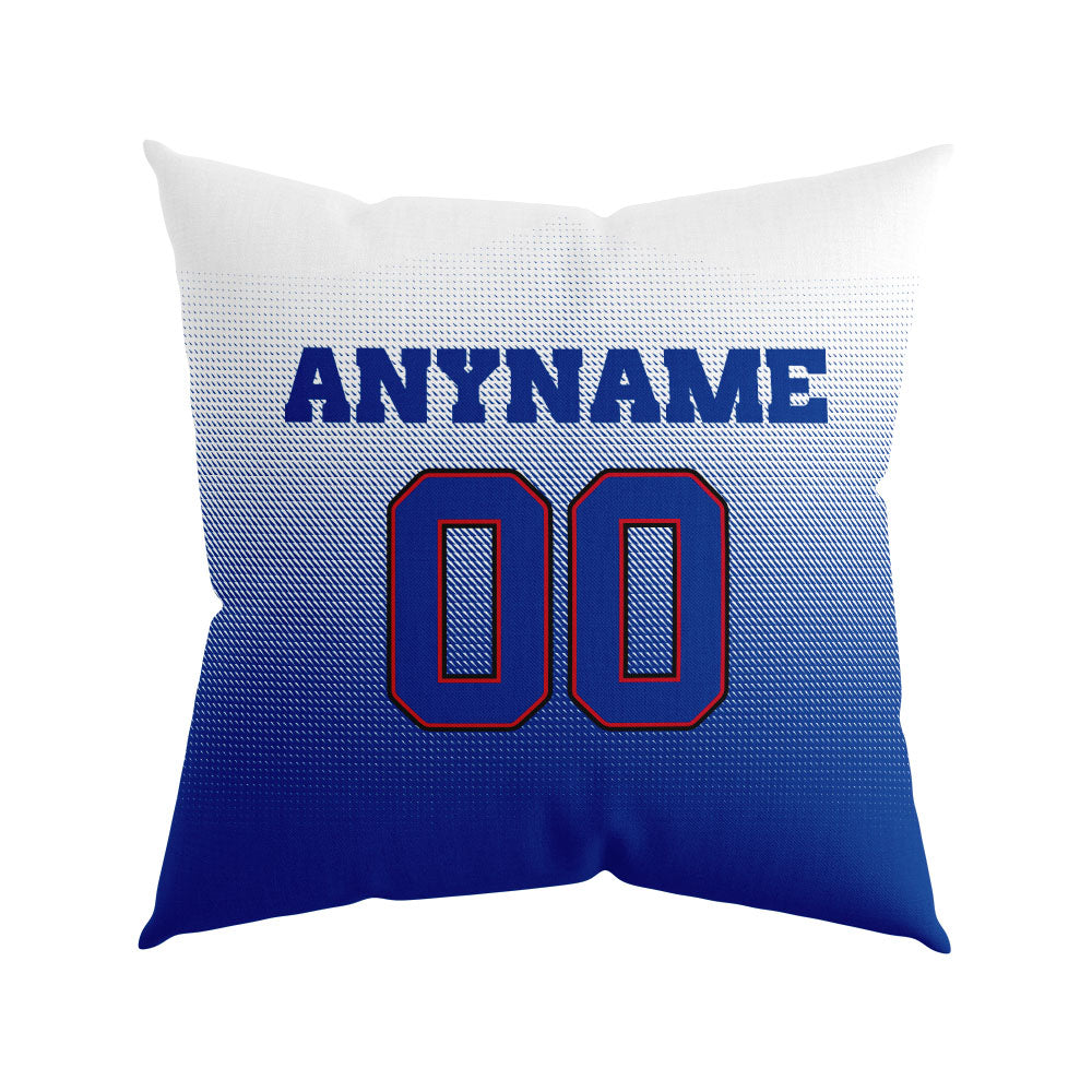 Custom Football Throw Pillow for Men Women Boy Gift Printed Your Personalized Name Number Royal&Red&White enthsush
