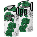 Custom basketball jersey for men and women. Stitched and printed name, number and logo Green enthsush