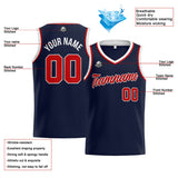 Custom Stitched Basketball Jersey for Men, Women  And Kids Navy-Red