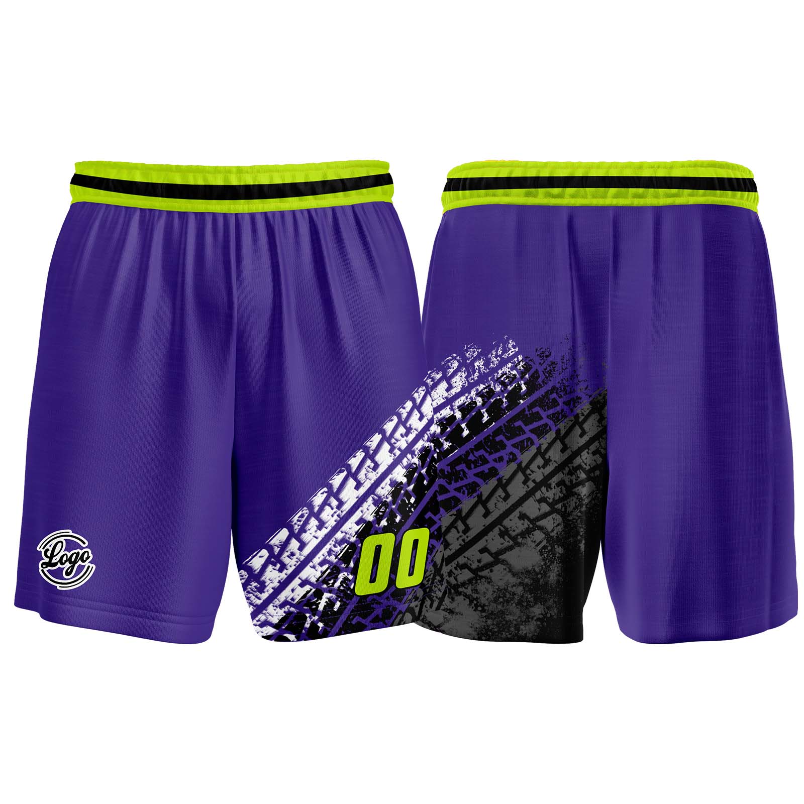 Custom Purple Green Basketball Jersey Uniform Suit Printed Your Logo Name Number enthsush