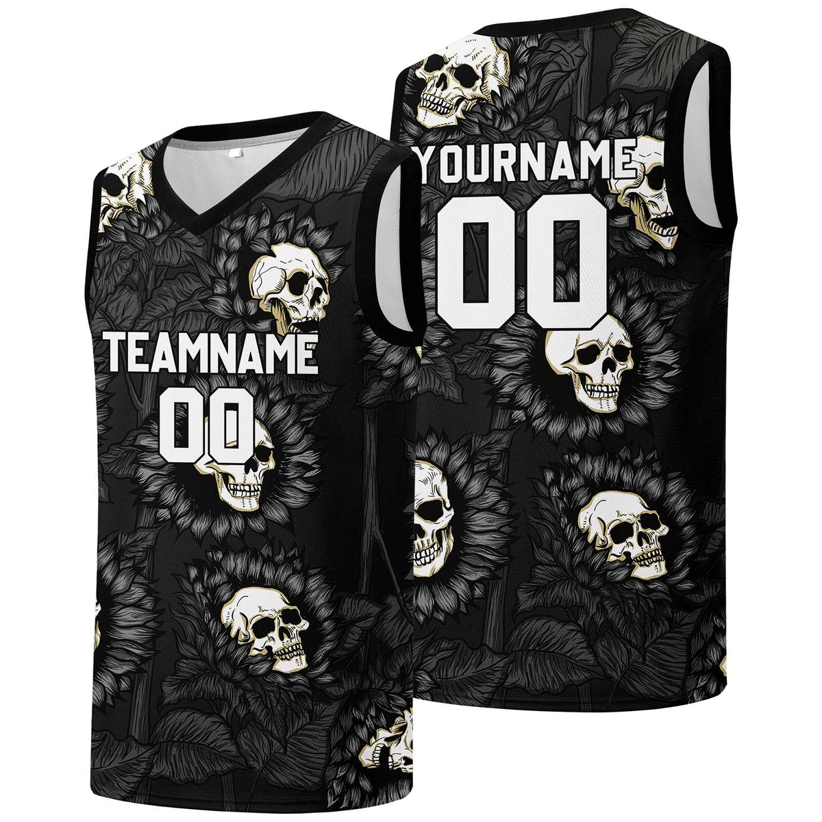 Custom basketball jersey for men and women. Stitched and printed name, number and logo Drak Grey enthsush