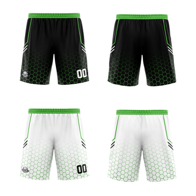 Custom Black Green Reversible Basketball Suit for Adults and Kids Personalized Jersey enthsush