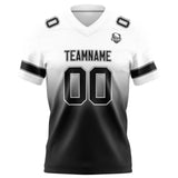 Custom White&Black Gradient Football Jersey Personalized Football Shirts for Men Women  Printed Team Name Number Logo