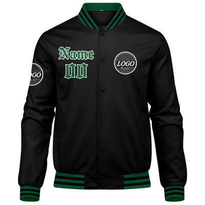 Custom Varsity Jacket Letterman jacket for Men, Women and Youth Green enthsush