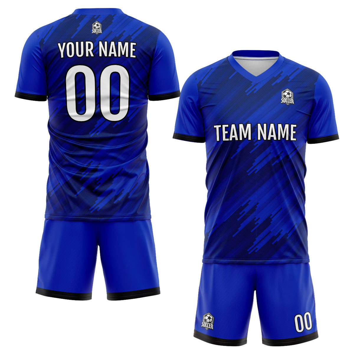 Custom Royal Soccer Jerseys for Men Women Personalized Soccer Uniforms for Adult and Kid enthsush