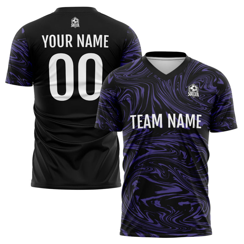 Custom Soccer Jerseys for Men Women Personalized Soccer Uniforms for Adult and Kid Purple-Black