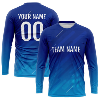 Custom Basketball Soccer Football Shooting Long T-Shirt for Adults and Kids Royal enthsush