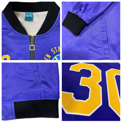 Custom Long Sleeve Windbreaker Jackets Uniform Printed Your Logo Name Number Purple-Black-White enthsush