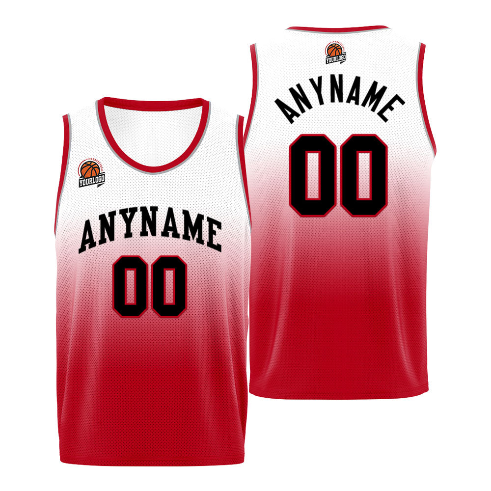 Custom Basketball Jersey Personalized Stitched Team Name Number Logo Black&Red enthsush