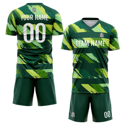 Custom Soccer Jerseys for Men Women Personalized Soccer Uniforms for Adult and Kid Green enthsush