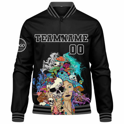 Custom Varsity Jacket Letterman jacket for Men, Women and Youth Grey enthsush