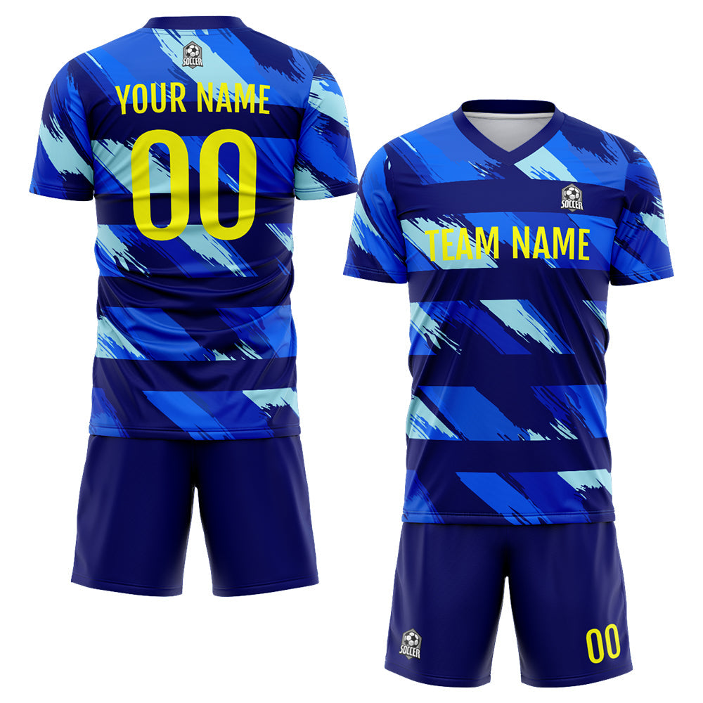 Custom Soccer Jerseys for Men Women Personalized Soccer Uniforms for Adult and Kid Blue enthsush