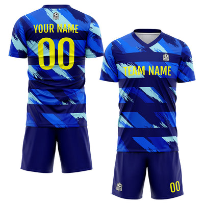 Custom Soccer Jerseys for Men Women Personalized Soccer Uniforms for Adult and Kid Blue enthsush