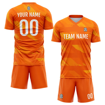 Custom Soccer Jerseys for Men Women Personalized Soccer Uniforms for Adult and Kid Orange enthsush