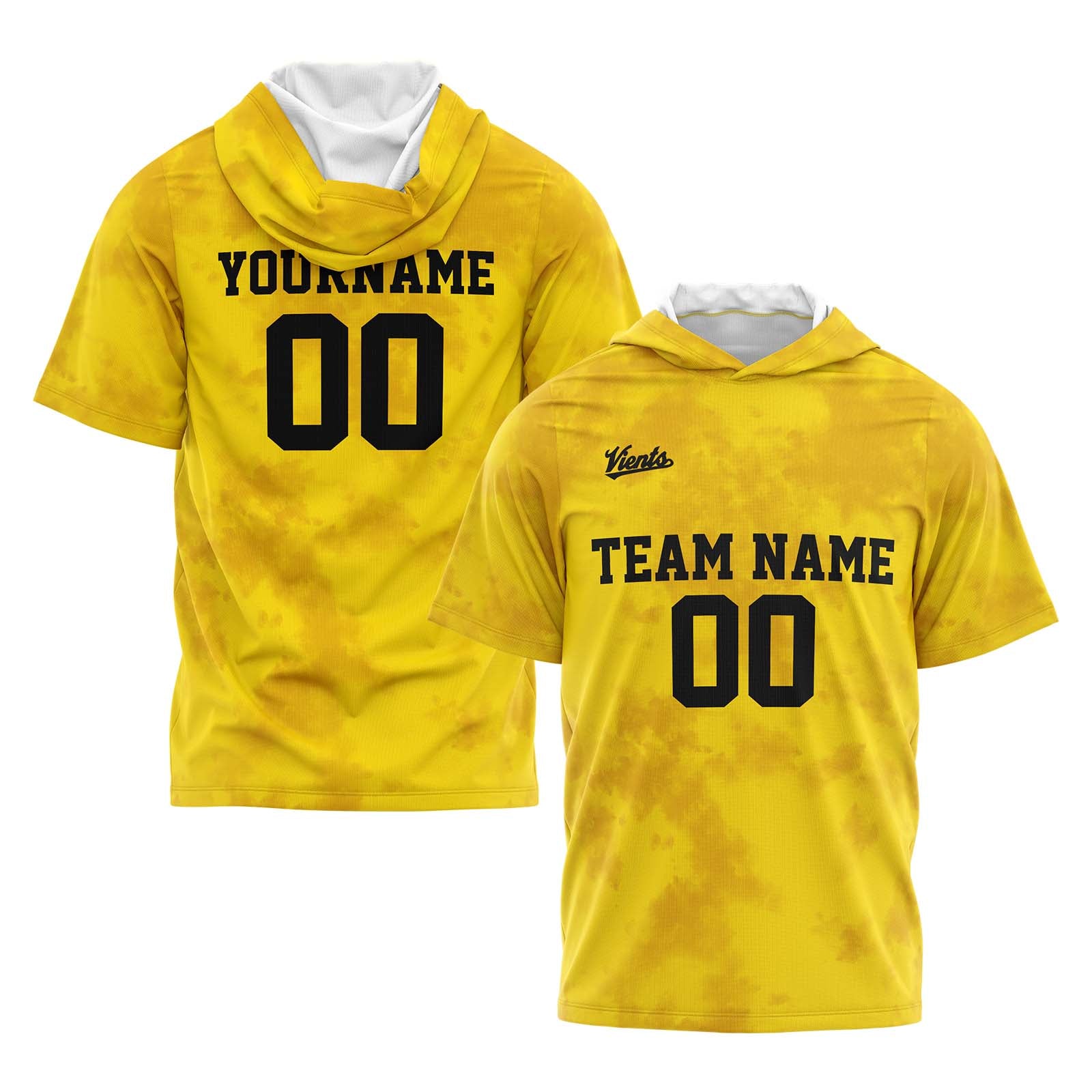 Custom Yellow Sleeve Hoodies for Men Women Shirts with Hoods Printed Name Logo enthsush
