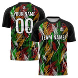 Custom Black Orange Soccer Jerseys for Men Women Personalized Soccer Uniforms for Adult and Kid