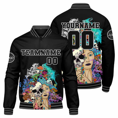 Custom Varsity Jacket Letterman jacket for Men, Women and Youth Grey enthsush