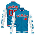Custom Varsity Jacket Letterman jacket for Men, Women and Youth Blue White Red enthsush