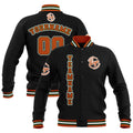 Custom Black Orange Green Waterproof Varsity Jackets Personalized Stitched Name Number Logo to Letterman Jackets enthsush