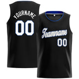 Custom Stitched Basketball Jersey for Men, Women And Kids Black-White-Gray-Royal