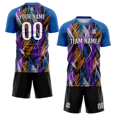 Custom Black Blue Soccer Jerseys for Men Women Personalized Soccer Uniforms for Adult and Kid enthsush