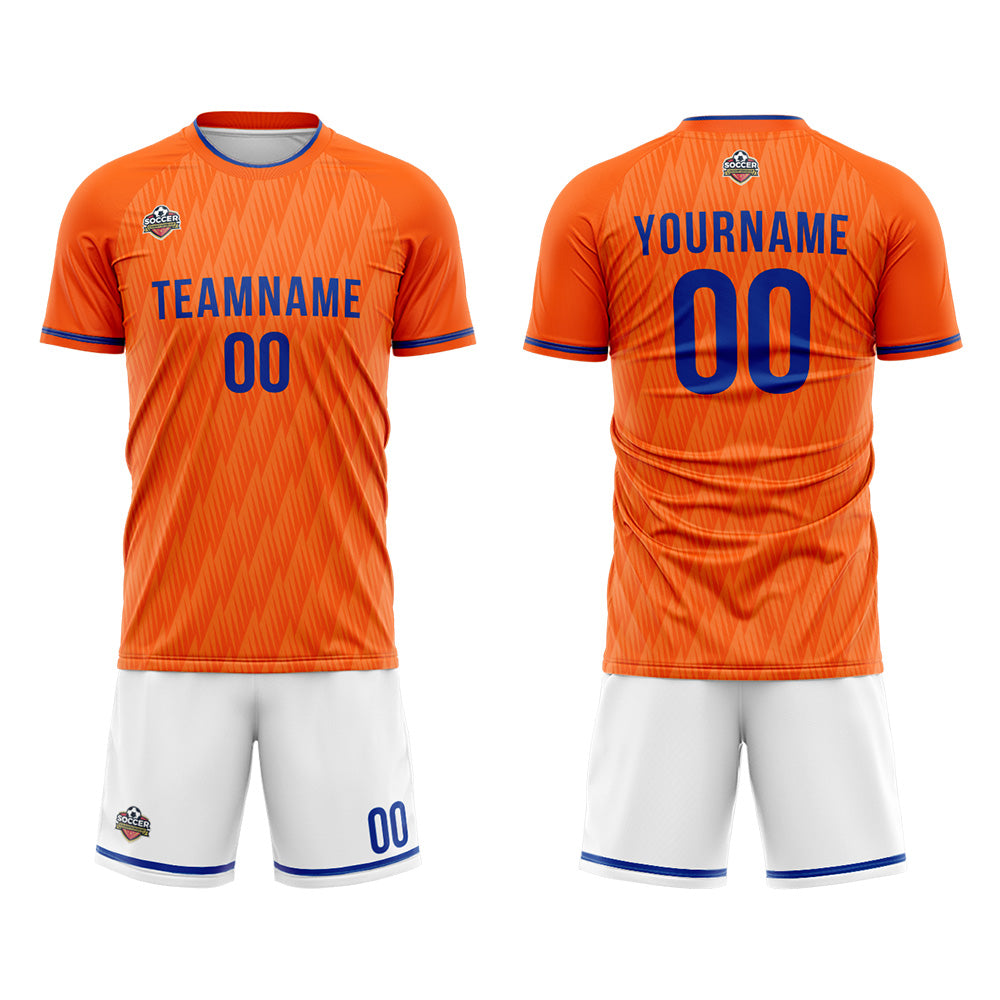 Custom Soccer Jerseys for Men Women Personalized Soccer Uniforms for Adult and Kid Orange-White enthsush