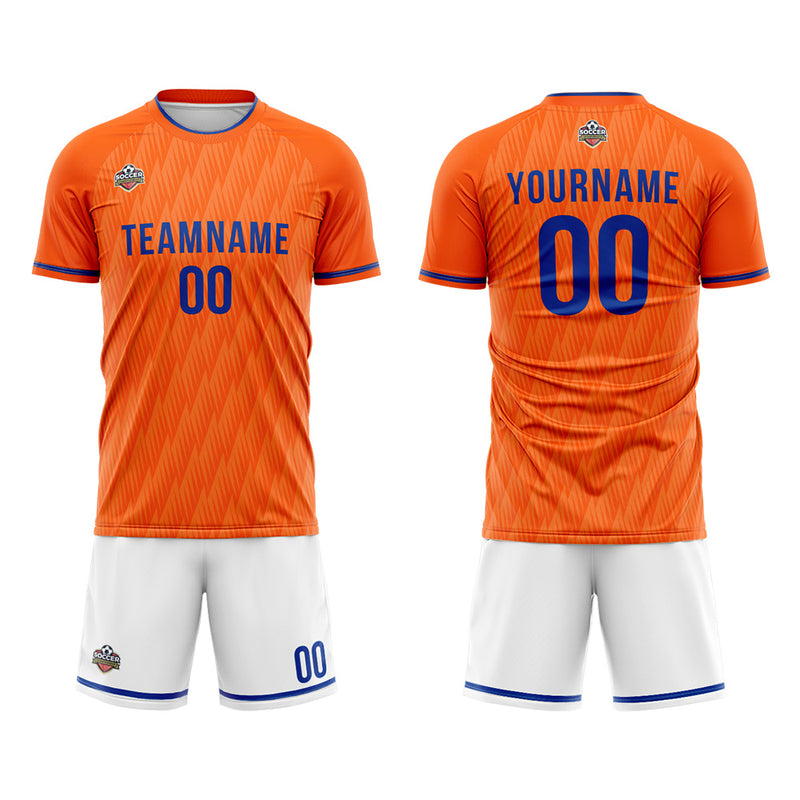 Custom Soccer Jerseys for Men Women Personalized Soccer Uniforms for Adult and Kid Orange-White